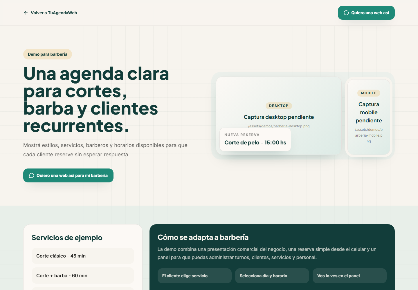 Captura desktop Barberías