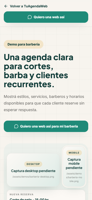 Captura mobile Barberías