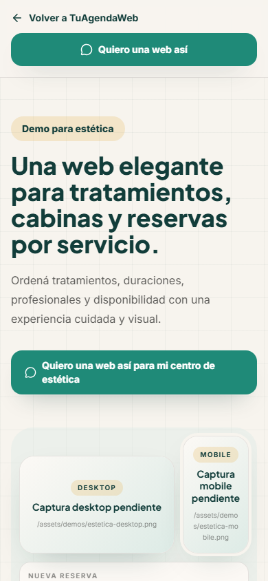 Captura mobile Estética