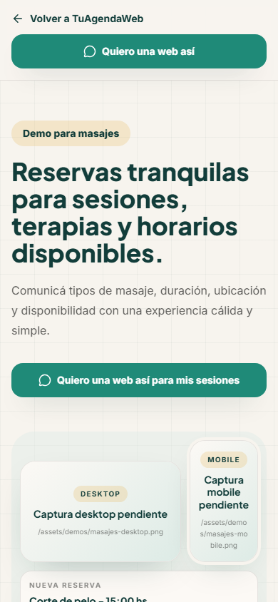 Captura mobile Masajistas