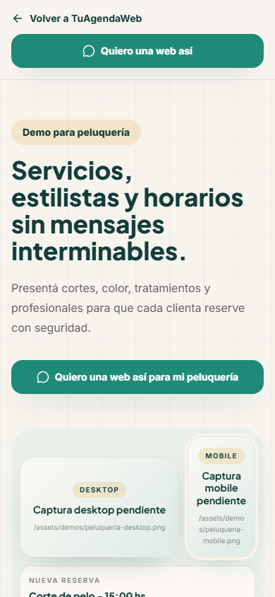 Captura mobile Peluquerías