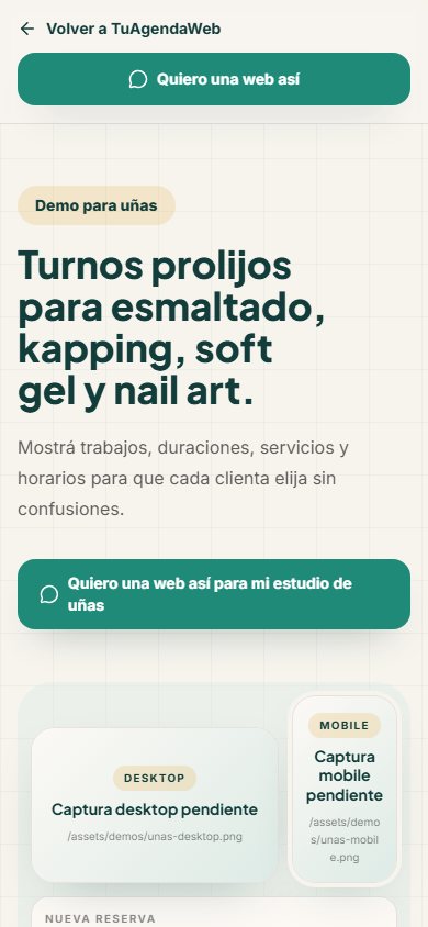 Captura mobile Uñas